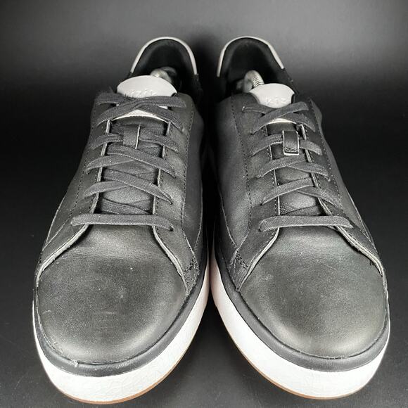 Kizik Vegas Men’s Size 13 Black Leather Handsfree Sneaker Slip On Casual Comfort - Picture 2 of 9